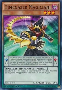 Yugioh - Timegazer Magician x 3 - 1st Edition NM - Free Holographic Card - Image 2
