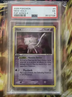 Mew Holo 4/17 2006 POP Series 4 Pokemon Card - Psa 5 - Image 1