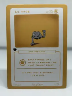 GEODUDE x LIL ROCK 4/38- JWILLY POKEDERP POKEMON CARDS PSA BGS CGC TCG TAG - Image 1