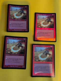 Flamewave Invoker. Playset. Goblin Mutant x4LEGIONS. OLD VINTAGE FOIL MTG 4 CARD - Image 1