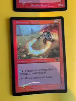 Flamewave Invoker. Playset. Goblin Mutant x4LEGIONS. OLD VINTAGE FOIL MTG 4 CARD - Image 2