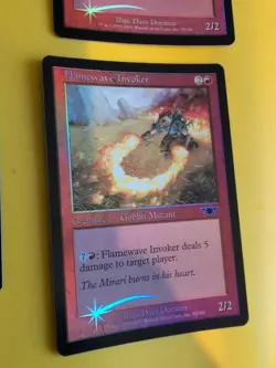 Flamewave Invoker. Playset. Goblin Mutant x4LEGIONS. OLD VINTAGE FOIL MTG 4 CARD - Image 3
