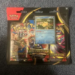 Pokemon TCG Mega Evolution 3 Pack Blister with Psyduck Promo Card - Image 1