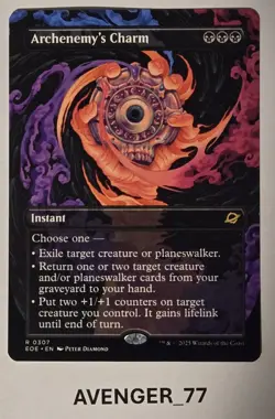 Magic The Gathering MTG #0307 Archenemy's Charm Edge of Eternities Borderless NM - Image 1