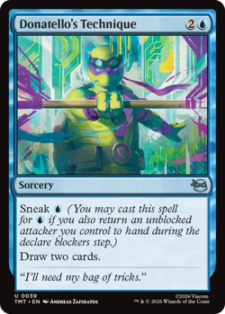 MTG magic 1x Donatello's Technique FOIL (M/NM) Teenage Mutant Ninja Turtles - Image 1