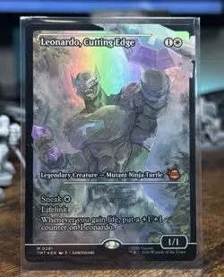 Leonardo, Cutting Edge - Foil - Showcase Teenage Mutant Ninja Turtles MTG - Image 1