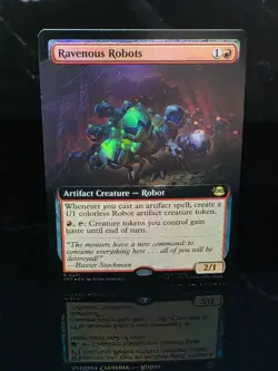 MTG Ravenous Robots (Extended Art) Foil x1 #0271 - TMNT - Image 1