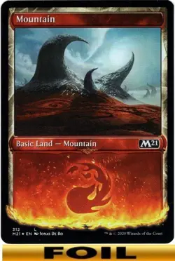 MOUNTAIN ** FOIL SHOWCASE ** #312 - Core Set 2021 - NM MTG - Image 1