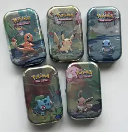 Pokemon TCG: Kanto Friends Mini Tin x 5 - Brand New And Sealed - Image 1