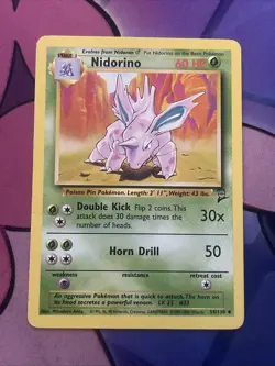 Pokemon TCG Nidorino Base Set 2 Uncommon Card 54/130 - Image 1