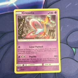 Pokemon Cresselia 59/156 Sm-Ultra Prism Holo Rare Basic 120 HP Psychic 60+ - Image 1