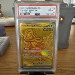 2025 Pokemon Prismatic Evolutions - Walking Wake Hyper Rare 178/131 PSA 8 - Image 1