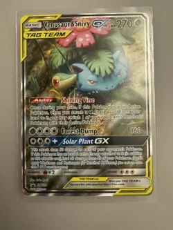 Pokemon Venusaur & Snivy GX SM229 Tag Team Promo Holo Basic HP270 English TCG - Image 1