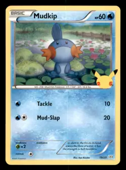 Mudkip - 19/25 Promo McDonald's 25th Anniversary Promos 019/025 LP Pokemon - Image 1