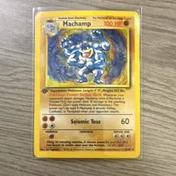 Pokemon Machamp Deck Exclusives 1st Edition Holo Rare 8/102 100 HP 1999 - Image 1