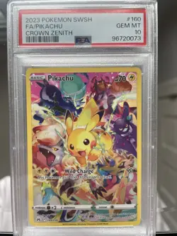 2023 Crown Zenith Pikachu 160/159 Secret Rare Full Art Holo PSA 10 Pokemon - Image 1