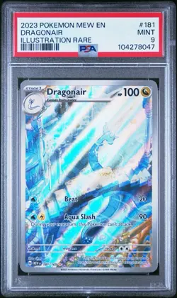 2023 POKEMON MEW EN-151 ILLUSTRATION RARE #181 DRAGONAIR PSA 9 - Image 3