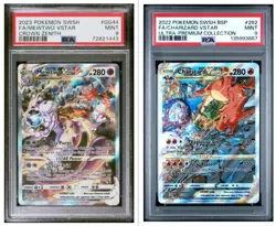 Crown Zenith Mewtwo Gg44 Charizard SWSH262 VStar Pokemon UPC PSA 9 Set - Image 1