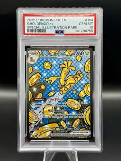 PSA 10 Gholdengo ex SIR 164/131 Pokemon Prismatic Evolutions 2025 English GEM - Image 1