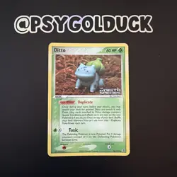Pokemon Ditto 36/113, EX Delta Species Set, Reverse Holo Stamped creased A28 - Image 1
