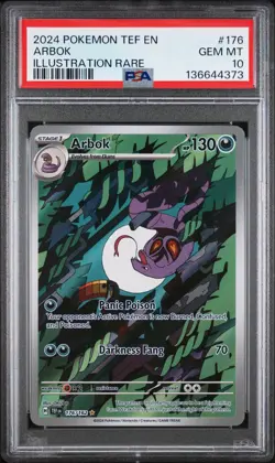 2024 POKEMON TEF EN-TEMPORAL FORCES ILLUSTRATION RARE #176 ARBOK PSA 10 - Image 1