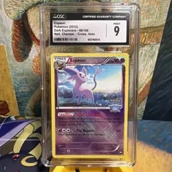 2012 Pokemon Dark Explorer Espeon C. Holo National Championship #48 CGC MINT 9 - Image 1