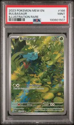 Bulbasaur #166 - Pokemon Scarlet & Violet 151 Illustration Rare - PSA 9 - Image 1