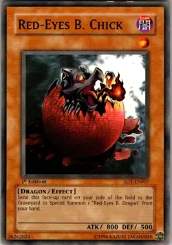 Yu-Gi-Oh Red-Eyes B. Chick SD1 SD1-EN007 LP - Image 1