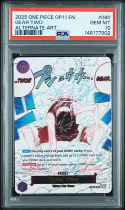 Gear Two Manga Event Alternate Art PSA 10!! One Piece TCG BGS - Image 1