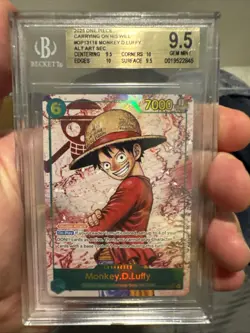 2025 One Piece OP13-118 Monkey D Luffy ALT ART SEC • BGS 9.5 Two 10s! - Image 1