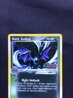 Pokemon Cards: EX Team Rocket Returns Reverse Holo: Dark Golbat 34/109 - Image 2