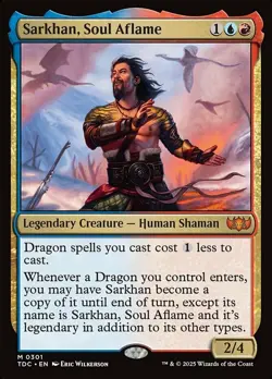 x1 Sarkhan, Soul Aflame M MTG Commander: Tarkir: Dragonstorm M/NM, English - Image 1