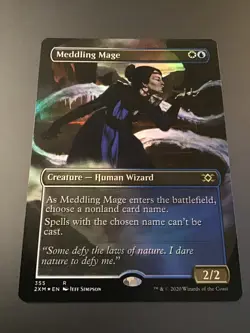 MTG Double Masters #355 Meddling Mage Borderless Foil - Image 1