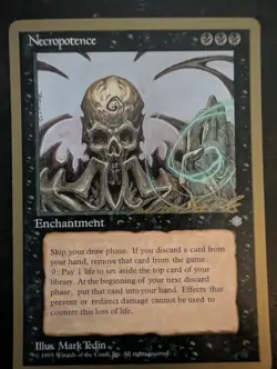 Necropotence mtg 1996 New York Inaugural Tournament Gold Border LP - Image 1