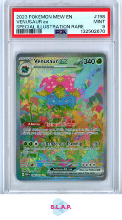 VENUSAUR EX SPECI4L ILLUSTRATION RARE POKEMON MEW EN-151 2023 198 PSA 9 - Image 1