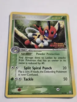2004 Pokemon Team Rocket Returns Ledian Ex 23/109 Reverse Holo Rare Stamped - Image 3