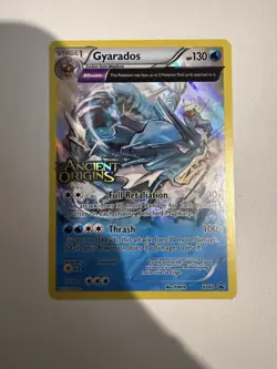 Pokemon Gyarados Ancient Origins Prerelease Promo XY60 Theta Double Holo - Image 1