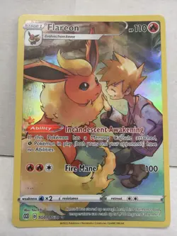 Pokemon Flareon TG01/TG30 Ultra Rare Holo Swsh09: Brilliant Stars Gallery - Image 1
