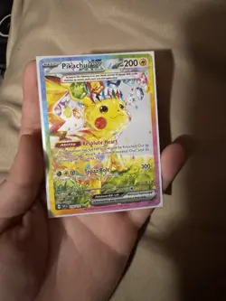 Pokemon TCG Surging Sparks Pikachu EX Full Art Holo Card 219/191 - Image 1