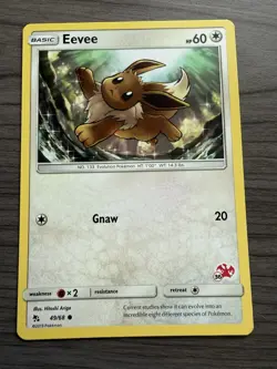 Pokemon TCG Eevee Card 49/68 Hidden Fates Charizard Stamp NM - Image 1