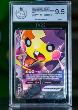 Morpeko V-Union(SWSH Black Star Promo, deutsch, Full Art) PSA PGS 9,5 Pokemon - Image 1