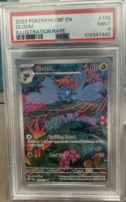 Pokemon Gloom 198/197 IR Illustration Rare Holo Obsidian Flames 2023 - Image 1