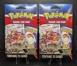 2 Unopened Pokemon 25 Card Packs: With ONE GUARANTEED FOIL CARD IN EACH - Image 1