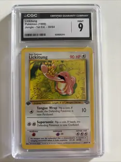 Lickitung Pokemon 1999 Jungle 1st Edition 38/64 CGC 9 Mint - Image 1
