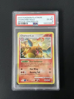 2009 Pokemon Platinum Cracked Ice Charizard PSA 6 - Image 1