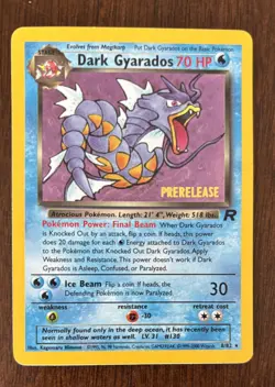 Pokemon TCG Dark Gyarados Holo Card #8/82 Pre-Release - Image 2