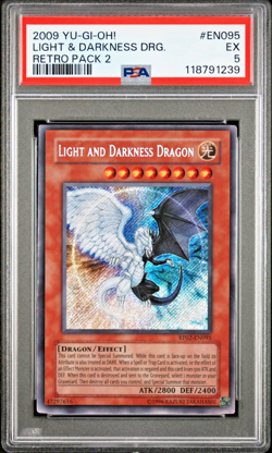 PSA 5 2009 YUGIOH Light and Darkness Dragon Retro Pack 2 RP02-EN095 Secret Rare - Image 1