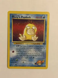 Pokemon Misty's Psyduck Gym Challenge 90/132 60 HP Common Regular English - Image 1