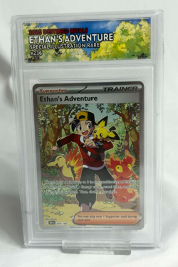 Pokemon TCG Destined Rivals Ethan's Adventure Full Art Trainer Card 236/182 - Image 1