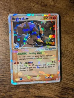 2004 POKEMON WOTC 🪨 HIDDEN LEGENDS #98 REGIROCK EX CRACKED ICE HOLO ✨ NM - LP - Image 2